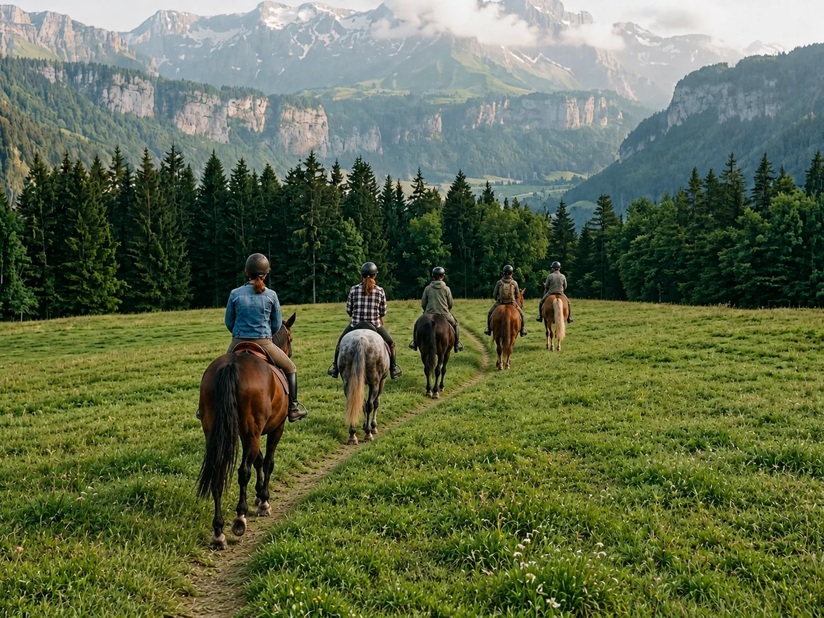 Balade à cheval en Haute-Savoie, autour de Orcier